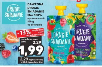 Kaufland Mus malina jagoda jabłko banan drugie śniadanie oferta