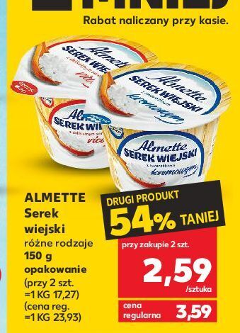 Kaufland Serek wiejski z twrożkiem kremowym hochland almette oferta