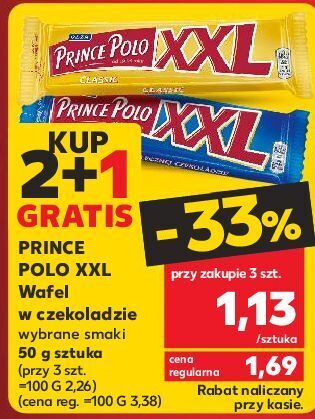 Kaufland Wafelek mleczny prince polo xxl oferta