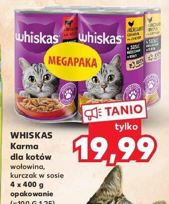 Kaufland Karma dla kota kurczak + wołowina whiskas oferta