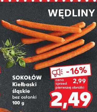 Kaufland Kiełbaski śląskie bez osłonki sokołów oferta