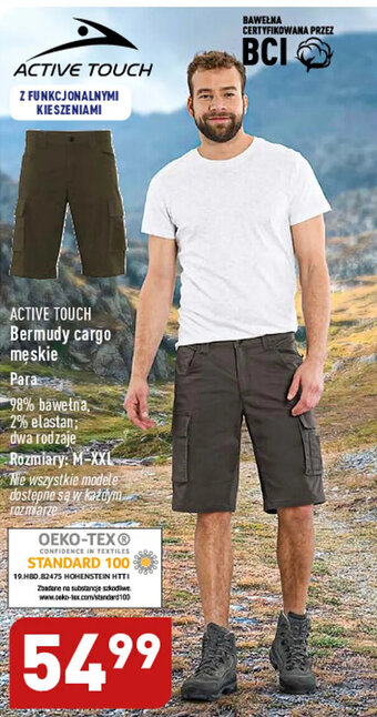 ALDI Active Touch bermudy cargo męskie oferta