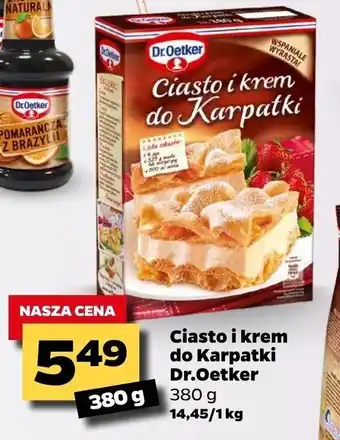 Netto Ciasto i krem do Karpatki Dr. Oetker 380g oferta