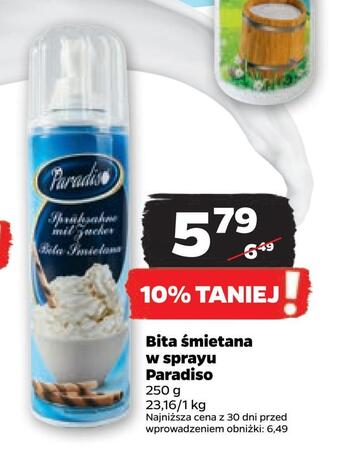 Netto Bita śmietana w sprayu paradiso oferta