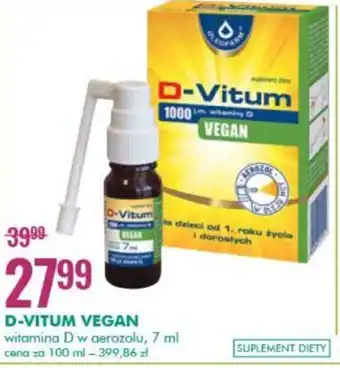 SuperPharm D-Vitum Vegan witamina D w aerozolu 7ml oferta