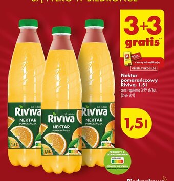 Biedronka Riviva Nektar pomarańczowy 1,5l oferta