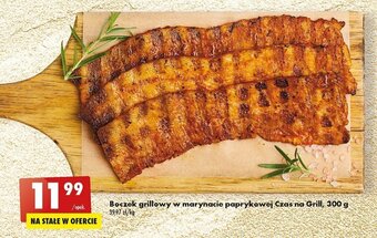 Biedronka Czas na Grill Boczek grillowy w marynacie paprykowej 300g oferta
