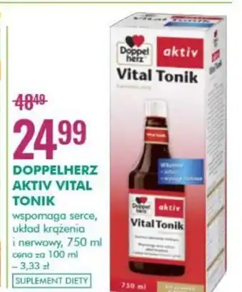 SuperPharm Doppelherz Aktiv Vital Tonik wspomaga serce, układ krążenia i nerwowy 750ml oferta