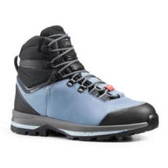 Decathlon Buty trekkingowe damskie, forclaz mt100, szerokie, skóra, wodoodporne oferta