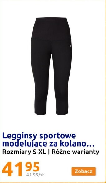 Action Legginsy sportowe modelujące za kolano rozmiary S-XL oferta