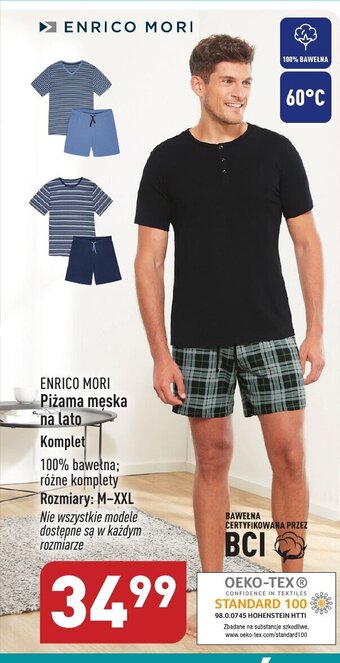 ALDI Enrico Mori Piżama męska na lato oferta