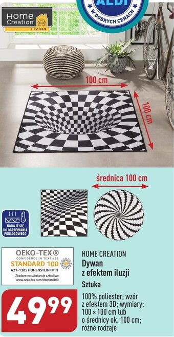 ALDI Home Creation Dywan z efektem iluzji oferta