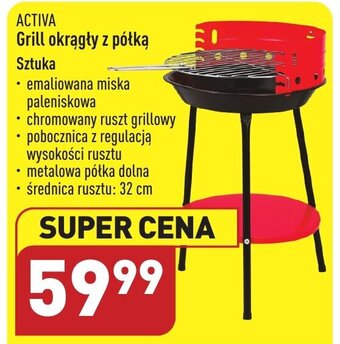 ALDI Activa Grill okrągły z półką oferta