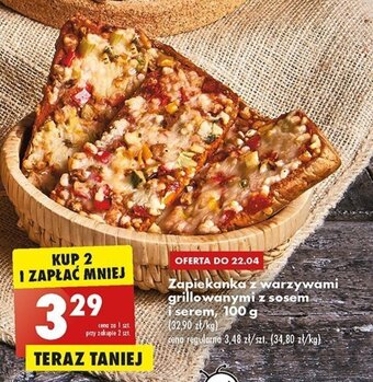 Biedronka Zapiekanka z warzywami grillowanymi z sosem i serem 100g oferta