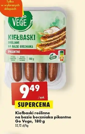 Biedronka Go Vege Kiełbaski roślinne na bazie boczniaka pikantne 180g oferta