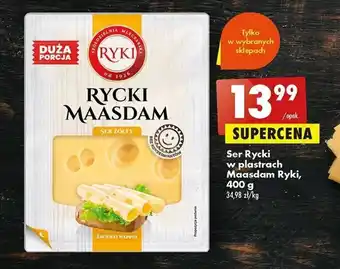 Biedronka Ryki Ser w plastrach Maasdam 400g oferta