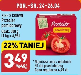 ALDI King's Crown Przecier pomidorowy opak. 500g oferta