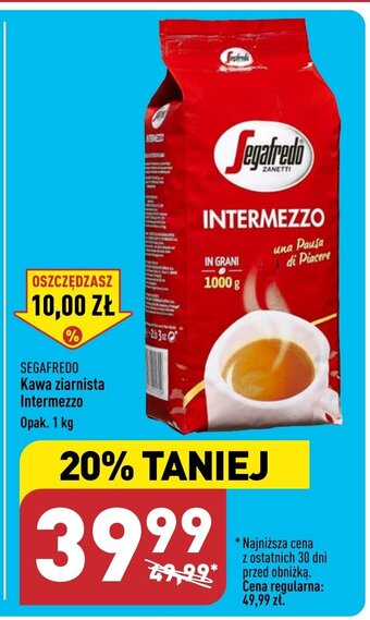 ALDI Segafredo Kawa ziarnista Intermezzo 1kg oferta