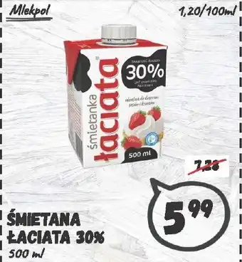 Wafelek Śmietana Łaciata 30% 500ml oferta
