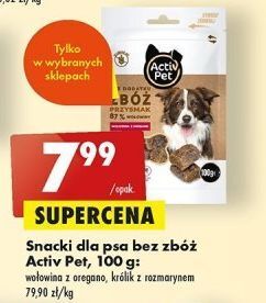 Biedronka Przysmak bez dodatku zbóż królik z rozmarynem activ pet oferta