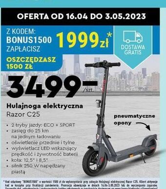 Biedronka Hulajnoga elektryczna c25 razor oferta