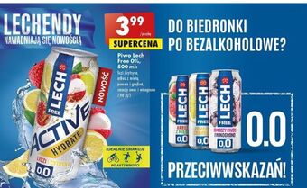 Biedronka Piwo lech free active hydrate liczi i cytryna oferta