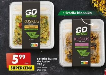 Biedronka Sałatka kuskus z ciecierzycą fasolą i hummusem go active oferta