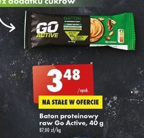 Biedronka Baton proteinowy peanut butter go active oferta