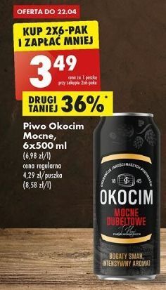 Biedronka Piwo okocim mocne dubeltowe oferta