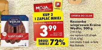 Biedronka Kaszanka wieprzowa kraina wędlin oferta