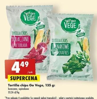 Biedronka Tortilla chips buraczane govege oferta