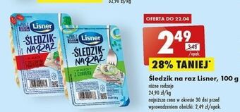 Biedronka Z cebulką lisner śledzik na raz oferta