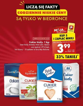 Biedronka Cukier biały diamant oferta