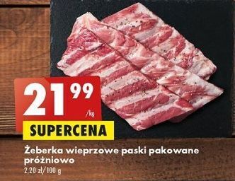 Biedronka Żeberka wieprzowe paski oferta