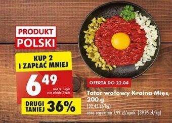 Biedronka Tatar wołowy kraina mięs oferta
