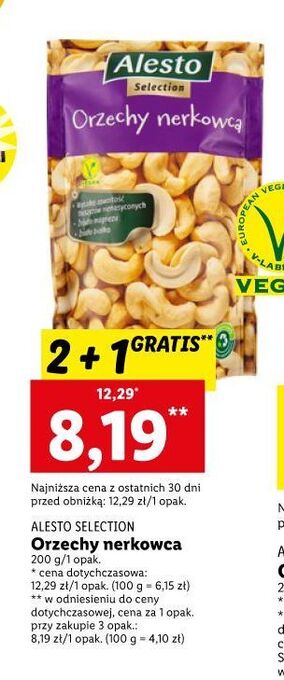 Lidl Orzechy nerkowca alesto oferta