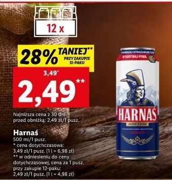 Lidl Piwo harnaś jasne pełne oferta