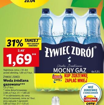 Lidl Woda mocny gaz żywiec zdrój oferta