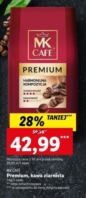 Lidl Kawa mk cafe premium oferta