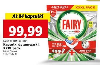 Lidl Kapsułki do zmywarki lemon fairy platinum plus oferta