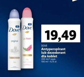 Lidl Dezodorant touch dove go fresh oferta