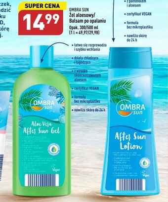 ALDI Ombra Sun Żel aloesowy/Balsam po opalaniu 300/500ml oferta