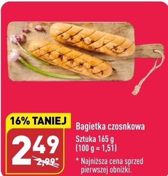 ALDI Bagietka czosnkowa 165g oferta