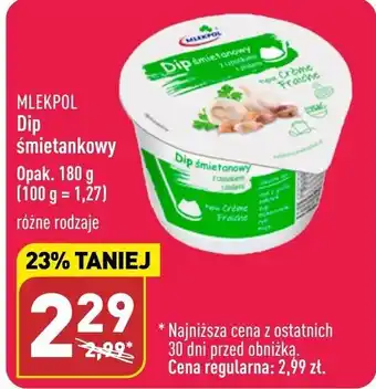 ALDI Mlekpol Dip śmietankowy 180g oferta