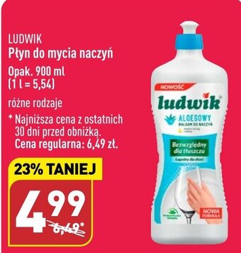 ALDI Ludwik Płyn do mycia naczyń 900ml oferta
