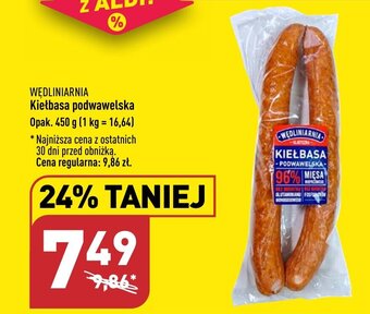ALDI Wędliniarnia kiełbasa podwawelska 450g oferta