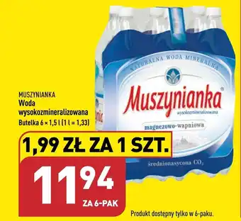 ALDI Muszynianka woda wysokozmineralizowana 6x1,5l oferta