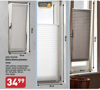 ALDI Home creation Roleta okienna plisowana oferta