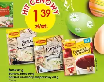 Top Market Winiary Żurek 49g lub barszcz biały 66g lub barszcz czerwony ekspresowy 60g oferta
