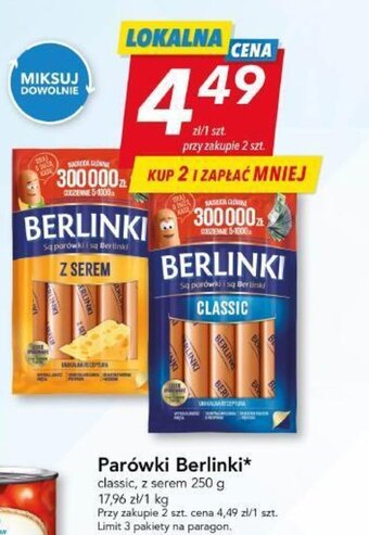 Lewiatan Parówki Berlinki 250g oferta